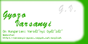 gyozo varsanyi business card